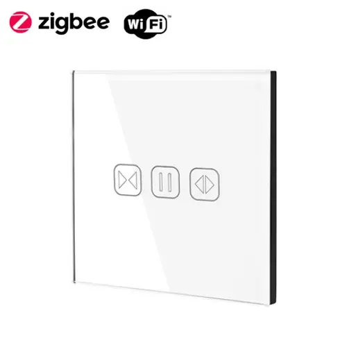 کلید پرده هوشمند 1 کانال سری کریستال Moorger Crystal 1Gang Curtain Switch